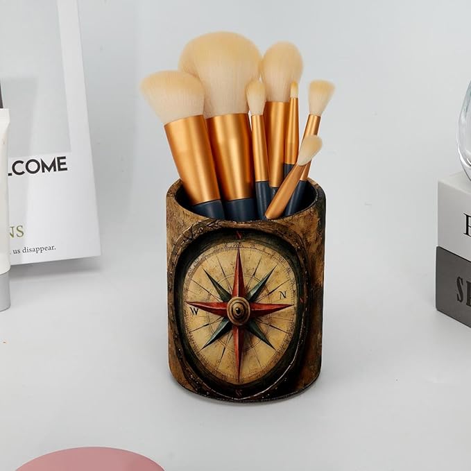 Pen Holder for Desk, _Compass (1) Pencil Holder, Cup Holder for Desk Office, Pen Organizer