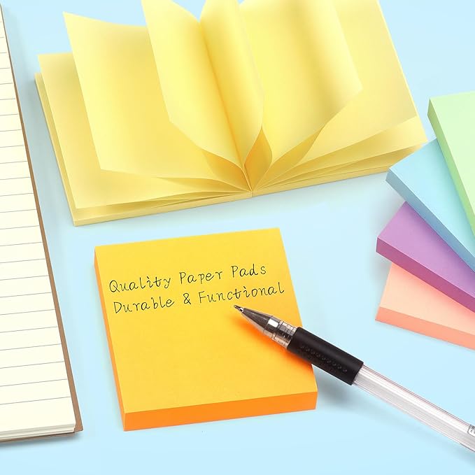 Early Buy Pop Up 3x3 Sticky Notes Self-Stick Notes 6 Pads, 6 Pastel Color, 100 Sheets/Pad