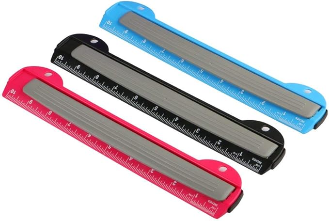 Eagle 3 Hole Punch, Portable Ring Binder 3 Hole Punch, Paper Puncher with Integrated Ruler, 5 Sheets Capacity, for Ring Binders, Office and School Supplies (Deep Pink)