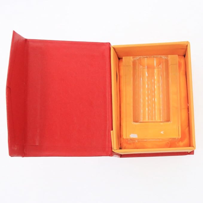 Coideal Glass Crystal Pen Pencil Cup Holder Square Clear Small Desk Table Organizer for Office School, Teacher and Student