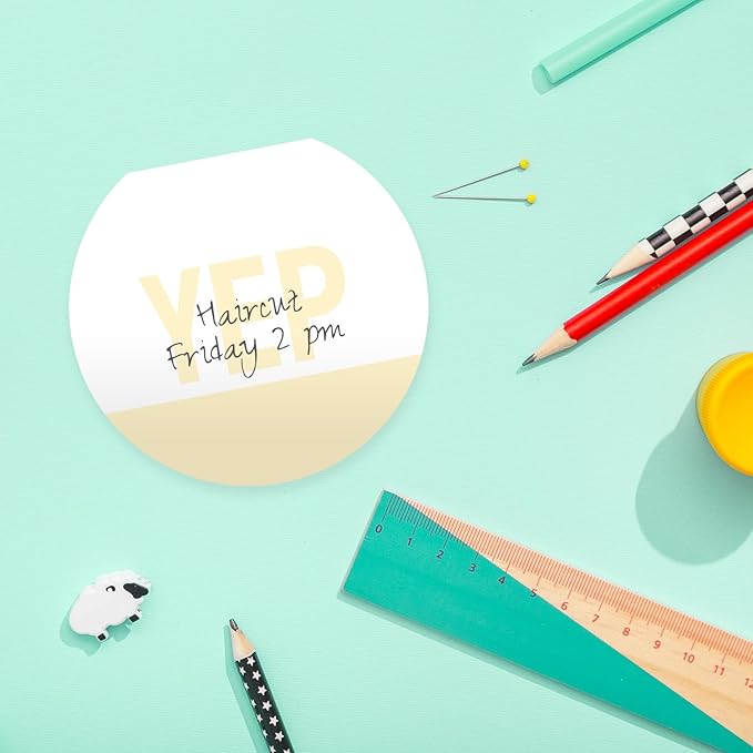 Snarky Sticky Note Pad Assortment/Set of 3 Round Flat Top Funny Planner Note Pads / 3.5" Pastel Sticky Notes / 50 Sheets Per Pad/Made in USA