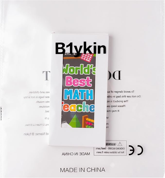 B1ykin Sticky Notes Set, Cartoon Theme Cute Self-Stick Notes Pad Teacher Appreciation Gifts, Self-Adhesive Writing Memo Pages Sticky to Do Notepad Thank You Gift for School Classroom (Math Teacher)