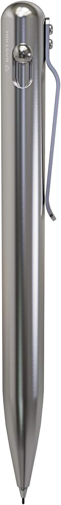BASTION® Luxury Mechanical Pencil, Professional Medium Point Pencil for Birthday Gift includes 20 x 0.77mm Lead Refills - Stainless Steel