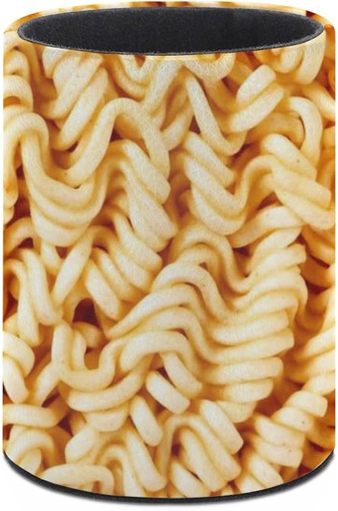 Ramen Noodles Pen Holder Pencil Organizer Cute Pencil Cup Desk Decor Makeup Brush Holder PU Multifunctional Office Suppliesfor Home Classroom School