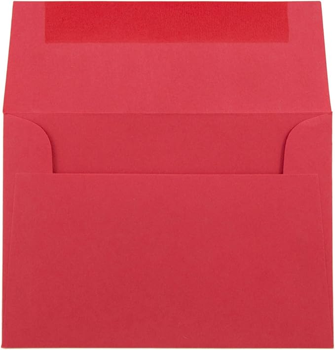 JAM PAPER 4Bar A1 Colored Invitation Envelopes - 3 5/8 x 5 1/8 - Red Recycled - 50/Pack