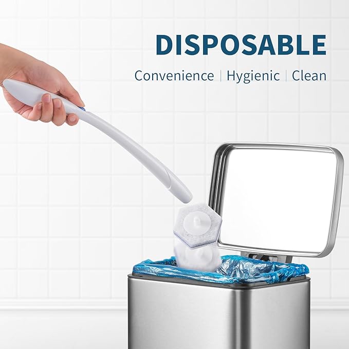 oshang Toilet Cleaner Refills, Toilet Refill Pads, Disposable Toilet Brush Heads for Toilet and Bathroom Cleaning, Compatible with Clorox Toilet Brush (60 Count)