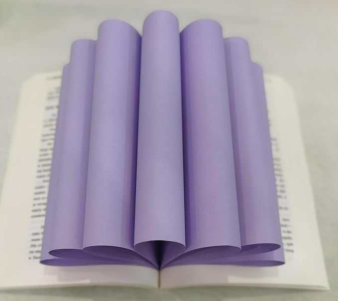 Light Purple Copy Print Paper 8.5X11 Inches,100 Sheets Rainbow A4 Printer Paper 70GSM Colored Origami Paper for Cutting DIY Kids Art Craft