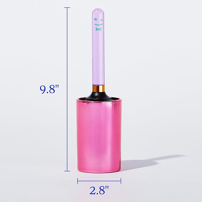 Staff Reusable Lint Roller with Colorful Acrylic Handle & Display Case - Washable Sticky Rubber Surface for Pet Hair, Dust & Fuzz Removal - Sustainable Cleaner for Clothes, Furniture & Home