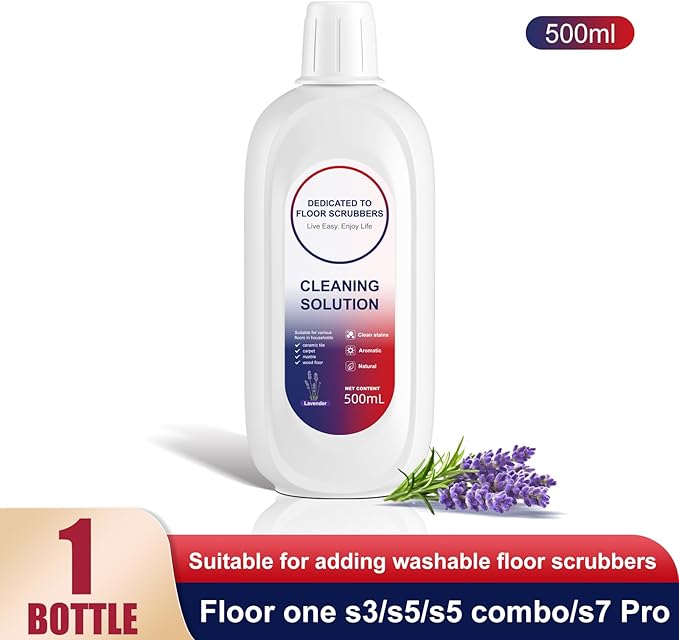 Nukisa Floor Cleaning Solution Compatible With Tineco, Deep Cleans for Multiple Hard Floors, Suitable With All Robot Vacuums with Mopping and Cordless Wet/Dry Vacuum Mop Cleaner (Lavender 1 Bottle)