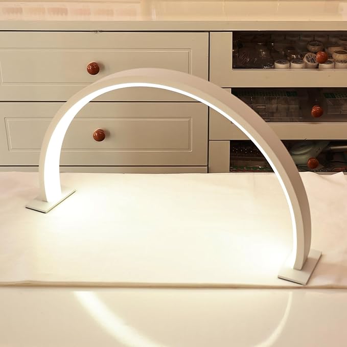 LED Desk Lamp, Desk Lamps for Home Office, Touch Control Desk Light with 3 Lighting Modes & 10 Brightness Level, Office Light Reading Lamp for Nail, Tattoo, Task, Crafting - White