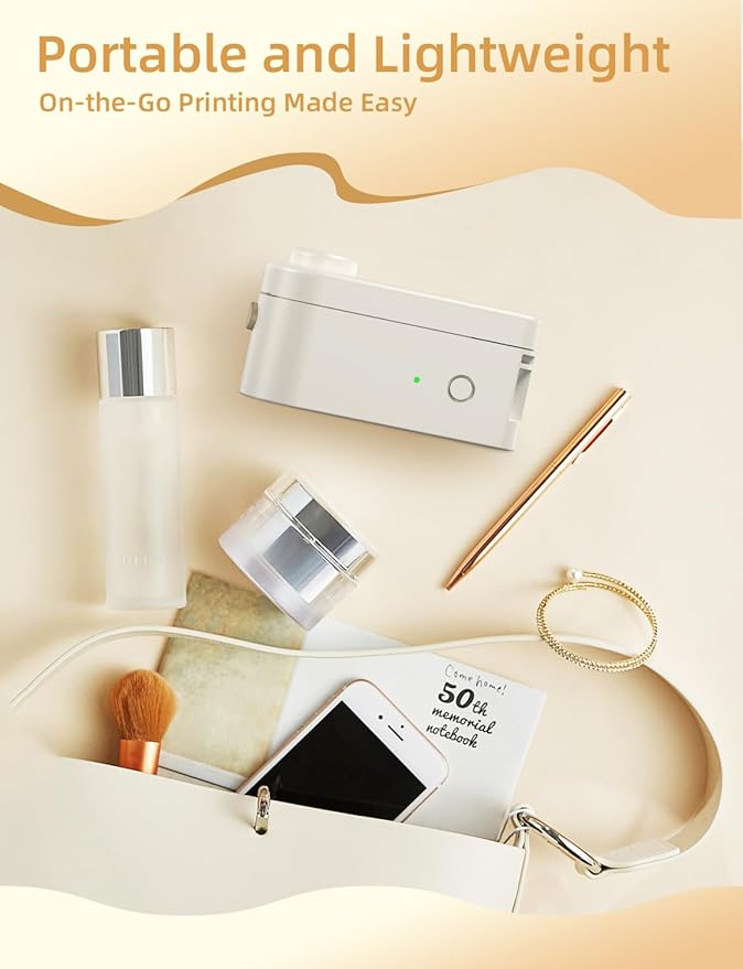 Makeid L1 Label Maker Machine with Tape Includes 3 Label Tapes - Portable & Rechargeable Label Makers Compatible with 9 12 16mm Tape - Mini Bluetooth Labeler for Organizing Office Home School