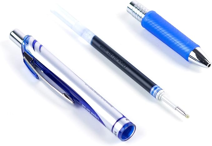 Pentel BL77-CO Energel XM Retractable Gel Pen with 0.7 mm Tip, 0.35 mm Line Width - Blue, Pack of 12