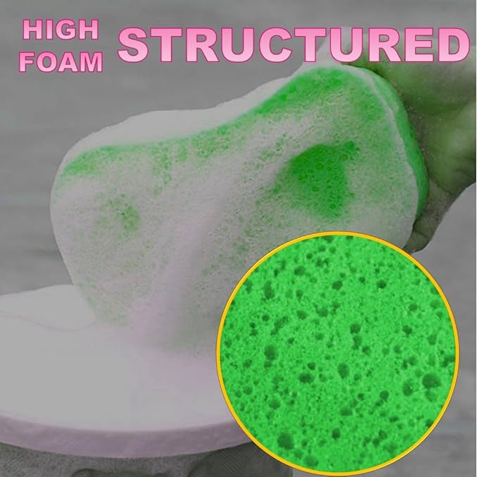 Large Soft Touch Coral Sponges, 5pack,Non-Scratch, High Foam, for Ultimate Washing Car, Bike, Boat or Household Cleaning Needs (Green)