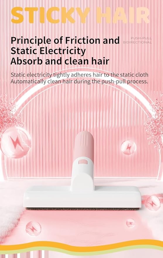 6.5" Wide Pet Hair Remover Brush - Effortlessly Lift Embedded Fur from Sofa, Car, Carpet! Reusable & Washable Cat/Dog Hair Cleaner, Detachable for Deep Clean, Eco-Friendly - Gentle on Fabric (Blue)