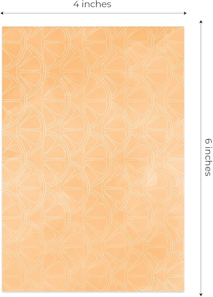 Gotcha Covered Notebooks Citrus Vibes Note Assortment / 4" x 6" Tropical Repositionable Sticky Notes/Set Of 5 Colorful Fruit Themed Pads/Made In The USA