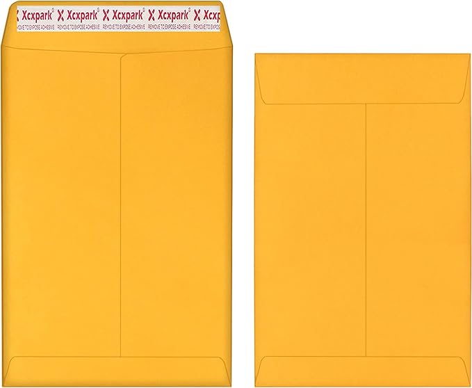 120 PCS 6x9 inches Security Catalog Envelopes Printable Self Seal Envelopes, Anti Tear Brown Envelopes for Invitation Cards, Pictures, Photos, Documents