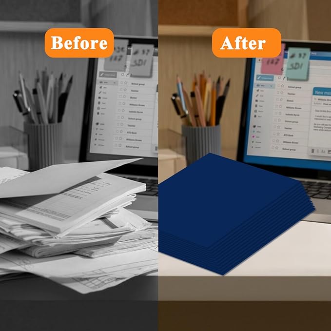 Two Pocket Folders,25 Pack Blue Folders with Pockets Fit Letter Size Paper,Thick Paper File Folder for School Office Business Home,Assorted 6 Colors