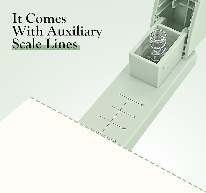 Swing-Arm Swivel Stapler - 20 Sheets Capacity, 360 Degree Rotate Desk Stapler with 100 Staples - Non-Slip Office Stapler, Green