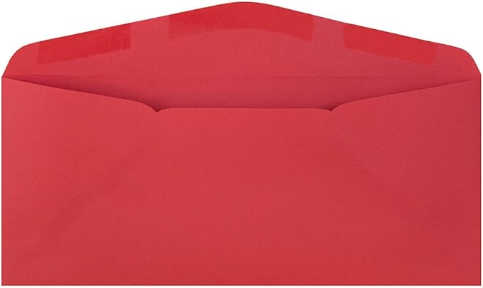 JAM PAPER #9 Business Colored Envelopes - 3 7/8 x 8 7/8 - Red Recycled - 50/Pack