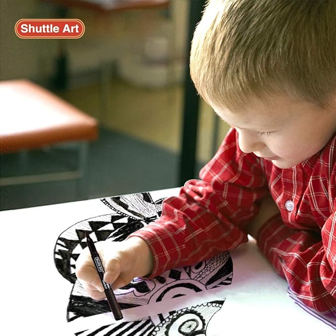 Shuttle Art Dry Erase Markers, 15 Pack Black Magnetic Whiteboard Markers with Erase,Fine Point Dry Erase Markers Perfect For Writing on Whiteboards, Dry-Erase Boards,Mirrors for School Office