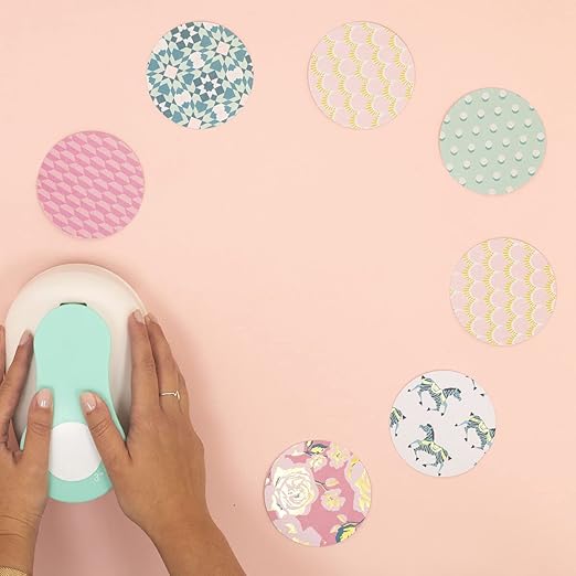 Craftelier - 1 Inch Circle Scallop Punch with Lever Press | Shape Hole Puncher for Paper Crafts | Scalloped Hole Punch for Scrapbooking, DIY Cards & Journals | Mini Hole Punch for Paper & Cardstock.