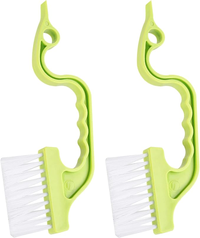 Trycooling Hand-held Groove Gap Cleaning Tools Door Window Track Kitchen Cleaning Brushes (Random Color-Blue, Green, Pink) (2 Pcs)