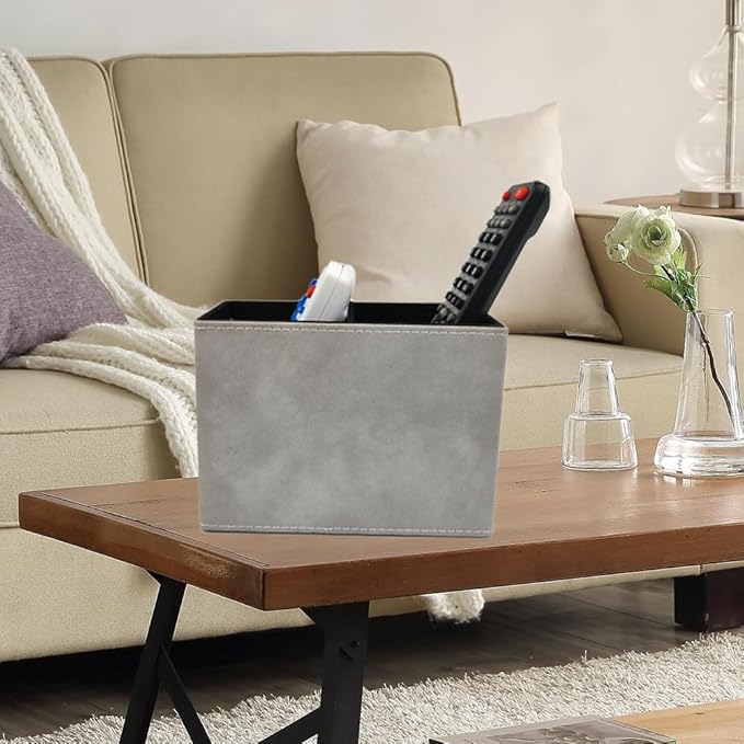 Pen Holder for Desk Pencil Organizer Cute Cup Holders Aesthetic (Smoke Gray, 5.91" x 4.33" x 2.76")