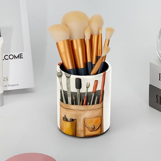 Pocket of Tools (3) Pen Holder Makeup Brushes Holder Cosmetic Storage for Home and Office