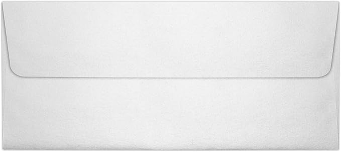 LUXPaper #10 Business Envelopes | Peel & Press | 4 1/8" x 9 1/2" | Crystal Metallic | 80lb. Text | 50 Qty