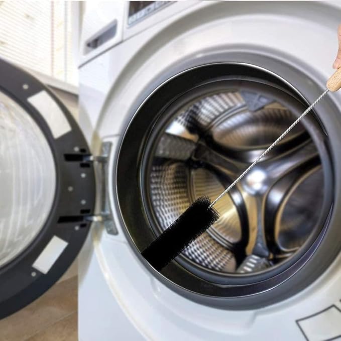 27.5 inch Flexible Clothes Dryer Vent Cleaner & Refrigerator Coil Brush - Long Flexible Refrigerator Coil Soft Bristile Brush, Laundry Room and Washer Dryer Organizers