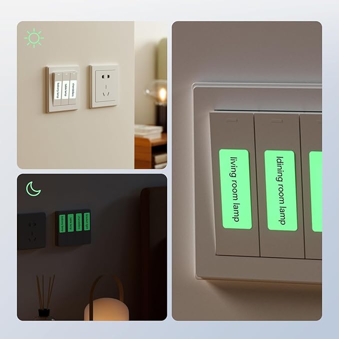 NIIMBOT Thermal Label 3 Rolls Set Home School Office Storage and Organization for NIIMBOT D11 D110 D101 H1S Label Maker (1335LUMINOUS)