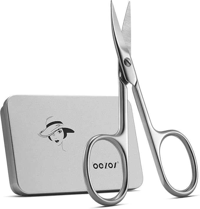 BEZOX Nail Scissors with Sharp Curved Blade - Nail Maintenance Toenail and Fingernail Scissor with Ergonomic Design for Men & Women