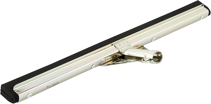 Restaurantware-SQUEEGEE ONLY: Clean Tek Professional 21.75 Inch Floor Squeegee, 1 Broom With Double Rubber Blade - Handle Sold Separately, Heavy-Duty, Steel Wiper For Concrete Floor