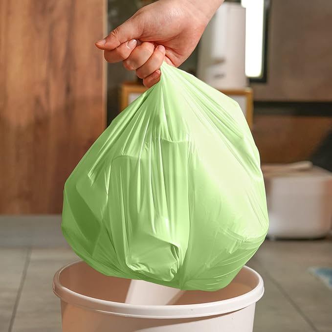Eargardin 13 Gallon Trash Bags Compostable Compost Large Garbage Bag Extra Thick 1.1 Mil for Kitchen Bathroom BPI Certified 35 Counts, Green