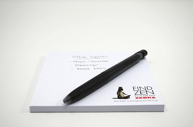 Zebra Pen bLen Gel Pens 0.7mm Medium Point Black Ink 6-Pack With 4 Refills, Smooth Fast-Drying Ink, Vibration-Free Writing Experience, Rubber Grip, Low-Profile Clip (41416)