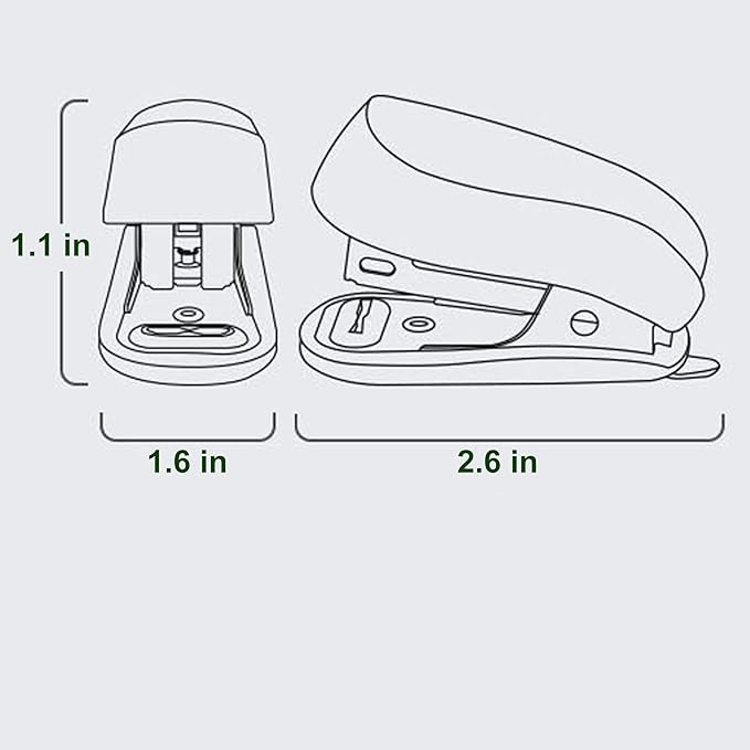 Mini Stapler - Cute Desk Stapler with 1280pcs Standard Staples and Staple Remover for Office & School Supplies (Blue & Pink)