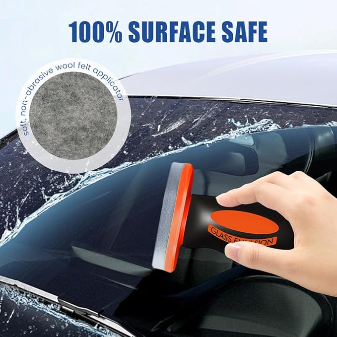 2026 Handheld Glass Oil-Film Remover, New Upgrade Emulsion Cleaner Glass Cleaning Board for Cars, Multifunctional Oil Film Remover for Windshield, Car Glass Brush for Car Maintenance (2, 200g)