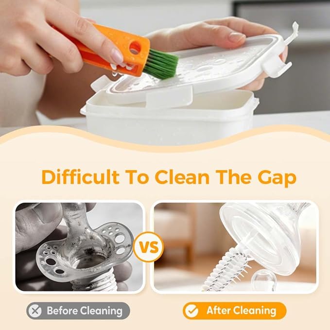 Upgrade 3 in 1 Cup Lid Cleaning Brush Set, 2025 New 12PCS Multifunctional Bottle Crevice Portable Cup Lid Cleaning Brushes, Crevice Cleaning Brush, Home Kitchen Crevice Brush Tools (4)