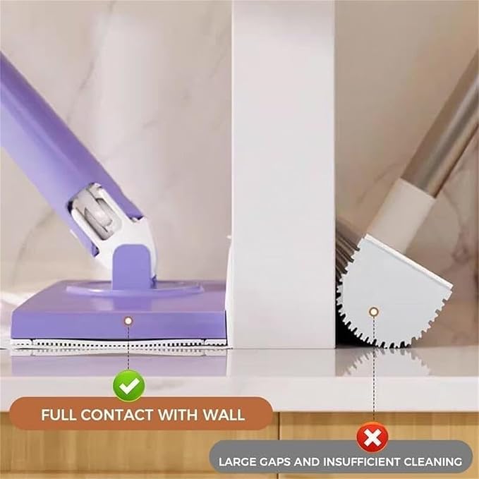 Convenient Cloth Changing Mini Mop + Magic Cleaning Cloth*6, Zero Touch Snap Grip Mini Mops for Wet & Dry Cleaning, Lightweight Snap for Corners (36in - P + Cloth*6)