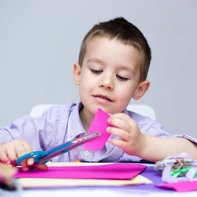 UCEC Decorative Paper Edge Scissor Set 5'' Colorful Paper Edger Scissors Great for Kids, Teachers, Crafts, Scrapbooking, DIY Projects and Kids Crafts, Set of 6