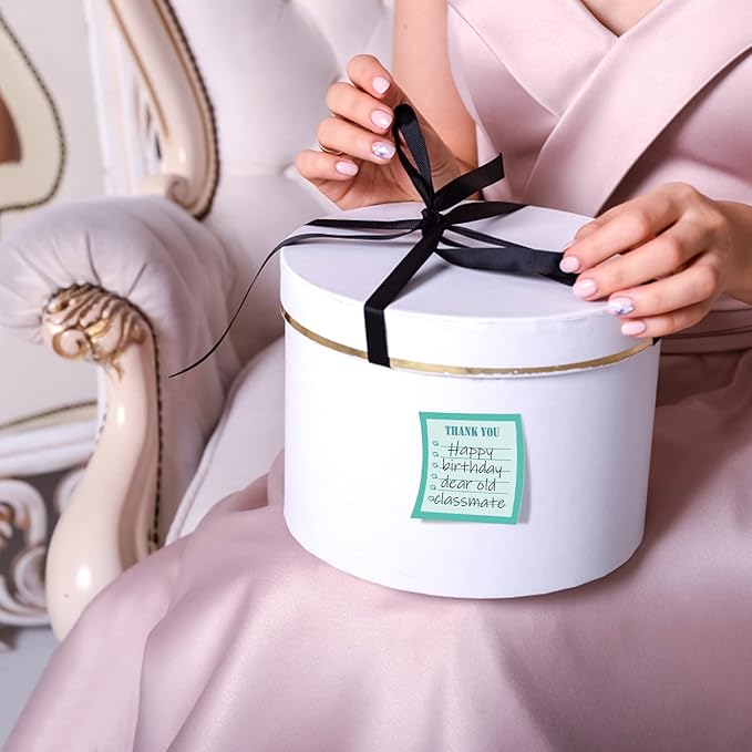 Idealmuzik 12 Pack 3x3 Inch Colorful Inspirational Sticky Notes for Work, Home, or School