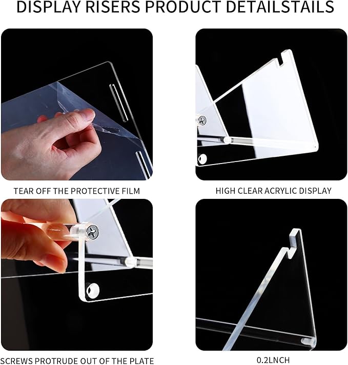 (Acrylic Label Machine Stand) Label Roll Holder for Rolls and Fanfold Labels,Acrylic Label Holder for Thermal Printer,Desktop Label Printer Holder for Home,Office,Study,Small Business