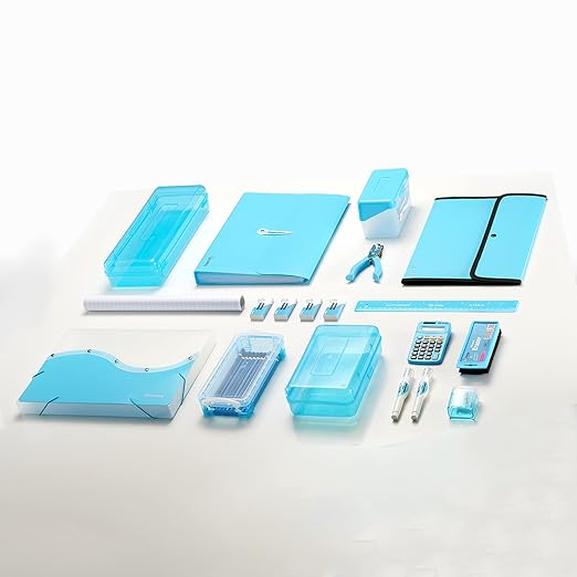 Single Hole Punch Metal Blue, 1/4” Hole Puncher with Soft Grip Handles for Paper and Crafts Round Circle Shape, for Kids and Adults, Also Available in Green, Pink, Red, Purple, Grey, 6 Pc – by Enday