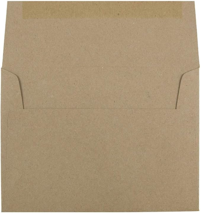 JAM PAPER A6 Premium Invitation Envelopes - 4 3/4 x 6 1/2 - Brown Kraft Paper Bag - Bulk 500/Box