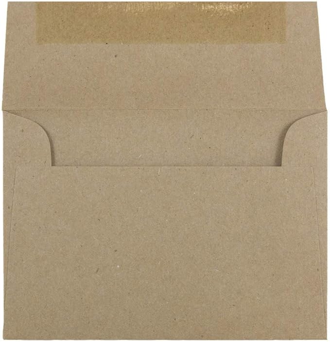 JAM PAPER 4Bar A1 Premium Invitation Envelopes - 3 5/8 x 5 1/8 - Brown Kraft Paper Bag - 100/Pack