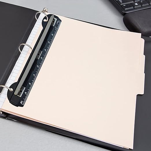 Performore 3 Ring Hole Punch for Binder, Paper Hole Punch with Built-in 10" Ruler, 5 Sheets Capacity, 3 Hole Portable Puncher for Office and School Supplies