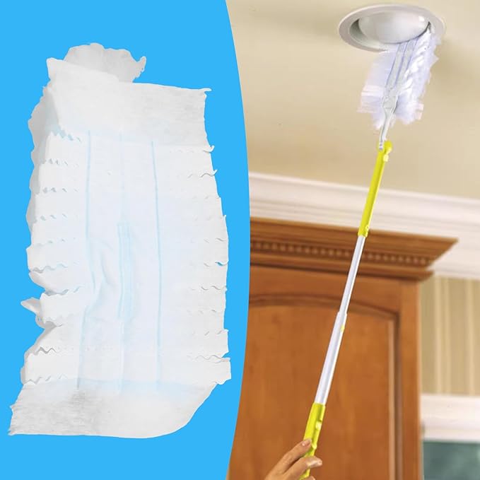 LIDSCURA 60 PCS Microfiber Duster Refill Pack, Static Dusting Brush, Ideal for Home and Office Cleaning, Replacement for Swiffer Dusters Handle