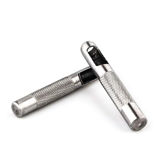 Spurtar 6PCS Leather Hole Punch 1/8'' - 5/16'' Heavy Duty Round Hollow Belt Hole Puncher High Carbon Steel Leather Punch Tool for Belts Watch Cloth Gaskets with Storage Bag