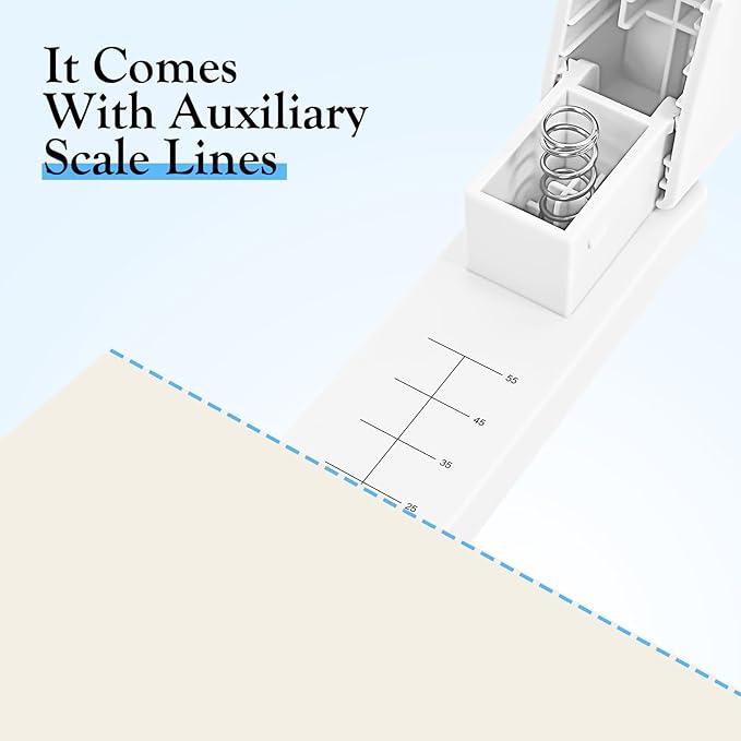 Swing-Arm Swivel Stapler - 20 Sheets Capacity, 360 Degree Rotate Desk Stapler with 100 Staples - Non-Slip Office Stapler, White