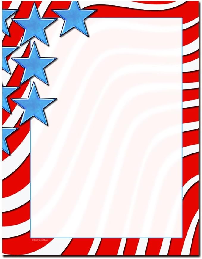 Star Spangled Banner Letterhead Laser & Inkjet Printer Paper, 25 Pack